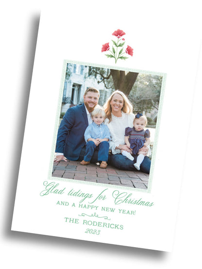 Floral Christmas Family Card