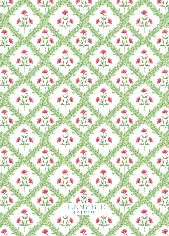 Floral Christmas Family Card