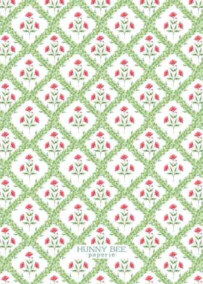 Floral Christmas Family Card