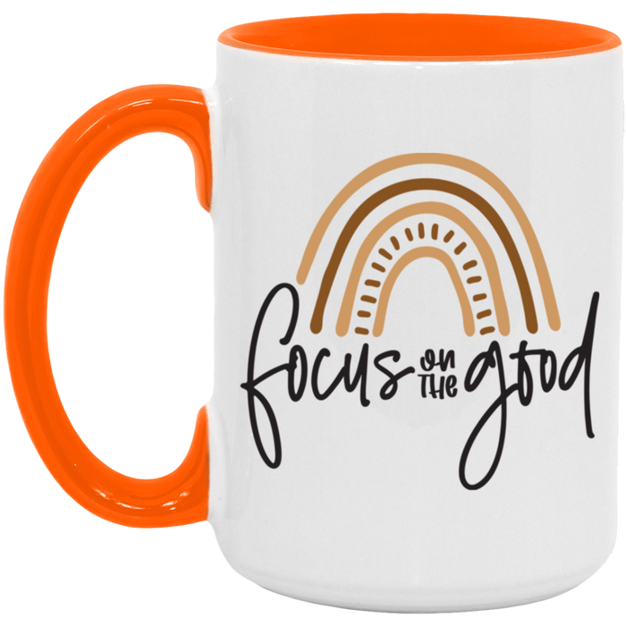 Focus On The Good ceramic coffee mug, product photo 2