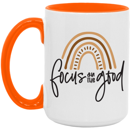 Focus On The Good ceramic coffee mug, product photo 2