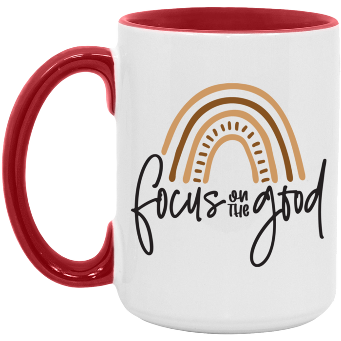 Focus On The Good ceramic coffee mug, product photo 3