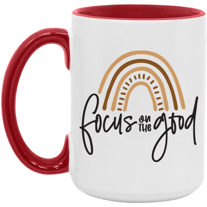Focus On The Good ceramic coffee mug, product photo 3