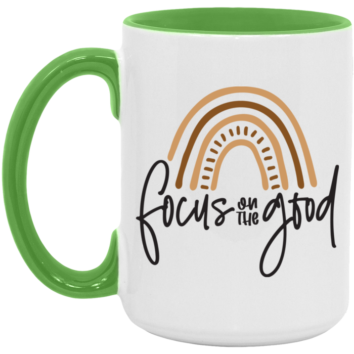 Focus On The Good ceramic coffee mug, product photo 5