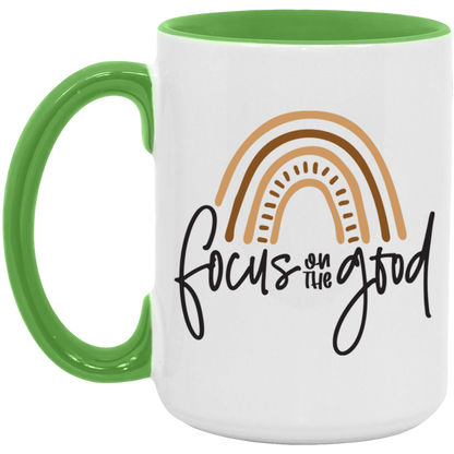 Focus On The Good ceramic coffee mug, product photo 5