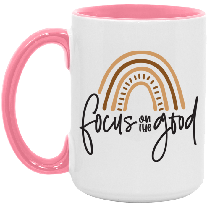 Focus On The Good ceramic coffee mug, product photo 6