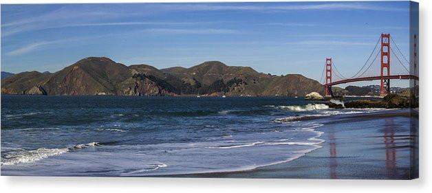 Golden Gate Bridge Panorama - Canvas Print-20.000" x 7.500"-Lake Tahoe Prints
