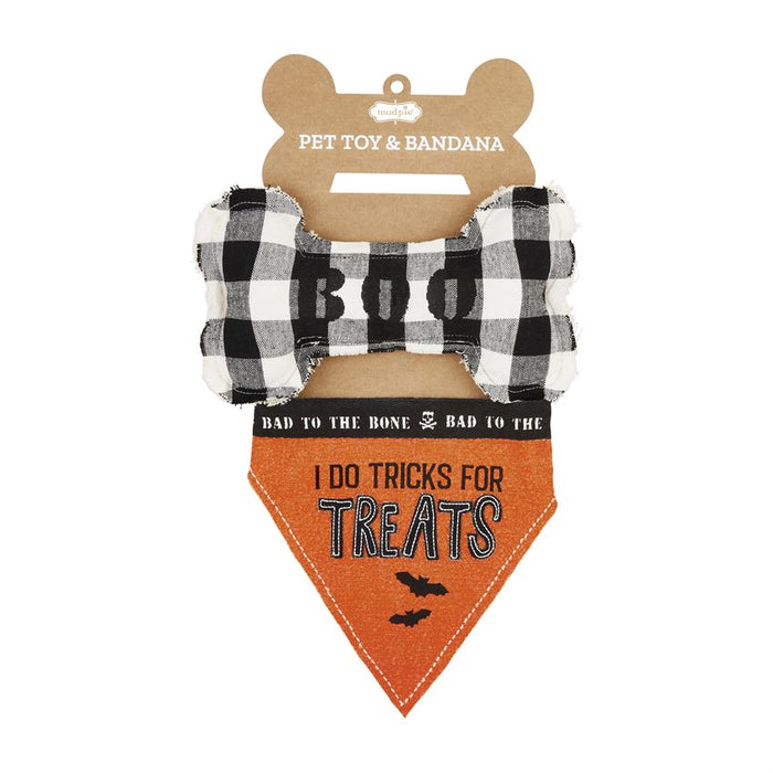 Halloween Pet Bandana & Toy Set, 3 Styles
