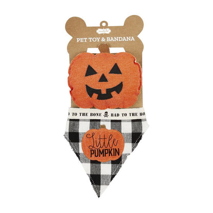 Halloween Pet Bandana & Toy Set, 3 Styles