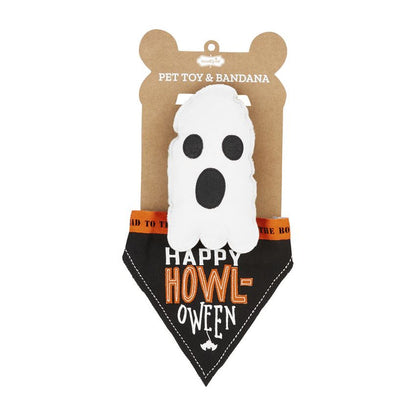 Halloween Pet Bandana & Toy Set, 3 Styles