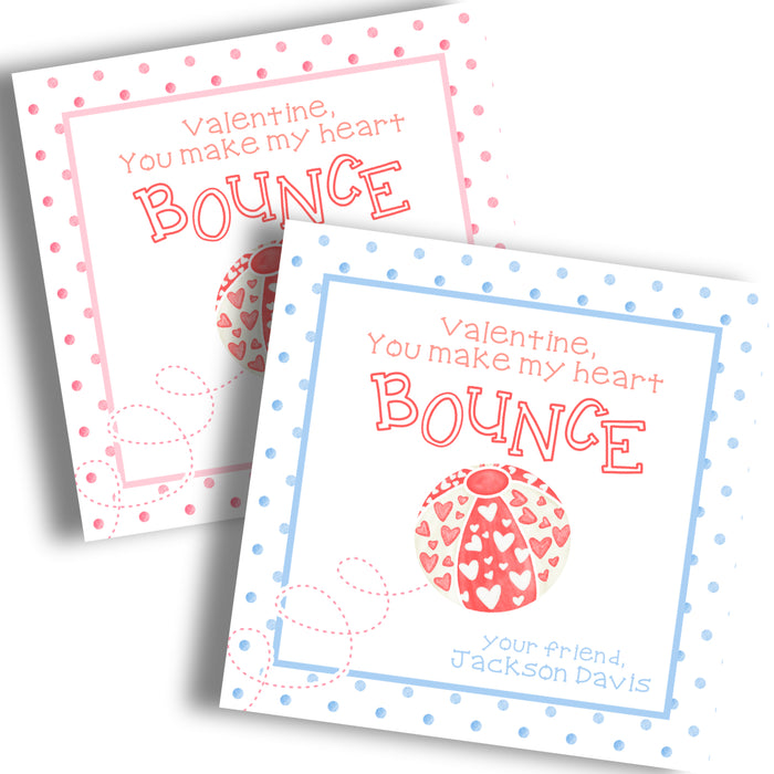 Heart Bounce Valentine Card - Heart