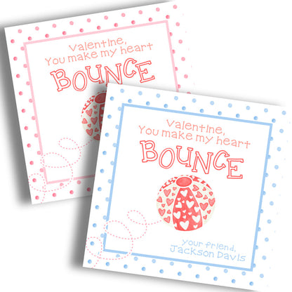 Heart Bounce Valentine Card - Heart