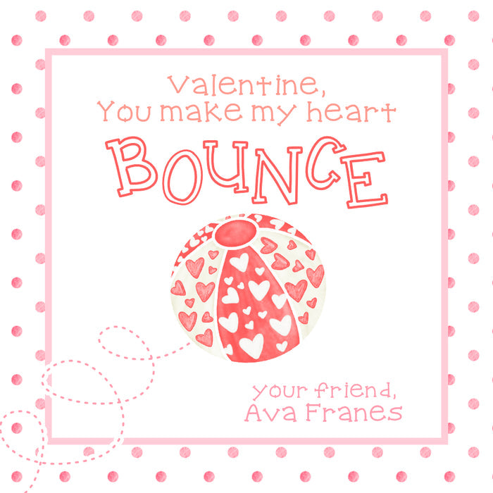 Heart Bounce Valentine Card - Heart