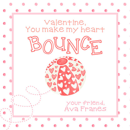 Heart Bounce Valentine Card - Heart