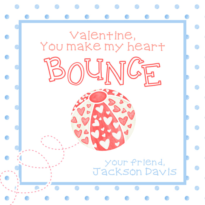 Heart Bounce Valentine Card - Heart