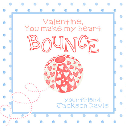 Heart Bounce Valentine Card - Heart