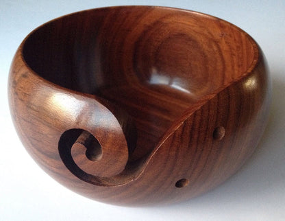 High Quality Small Yarn Bowl Wooden Handmade Sheesham Wood Tools Knitting Wool Crochet Strong Durable Wool