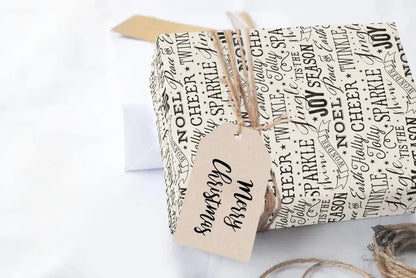 Holiday Joy Season Christmas Wrapping Paper - Premium Craft Supplies & Tools > Party & Gifting > Packaging & Wrapping from Sugar and Spice Invitations - Just $26.10! Shop now at Sugar and Spice Paper