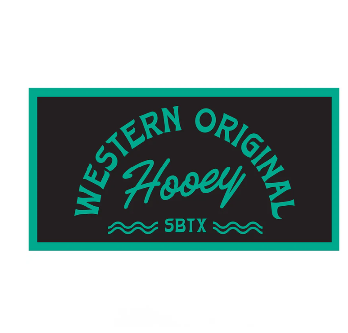 Hooey Black & Turquoise Western Original Sticker ST100BKTQ