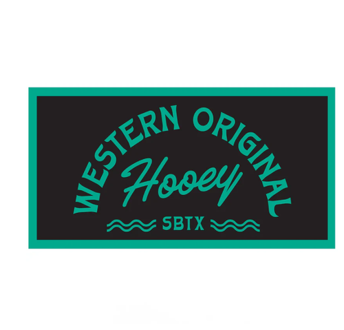 Hooey Black & Turquoise Western Original Sticker ST100BKTQ