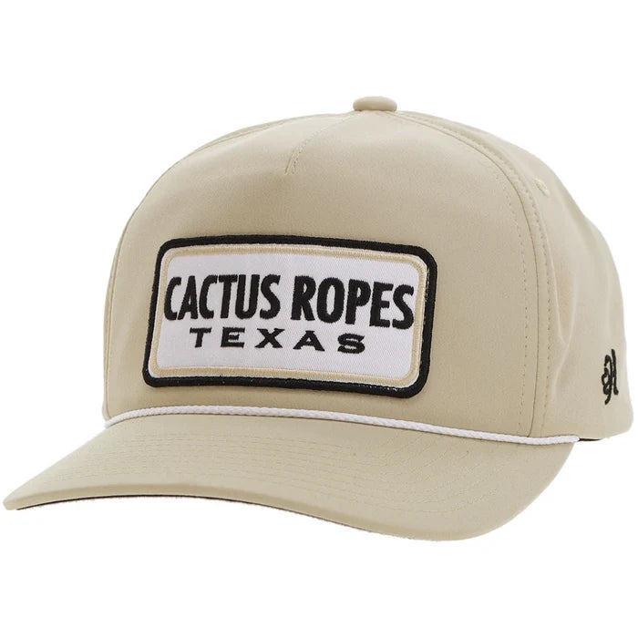 Hooey Cactus Ropes Tan w/ White & Black Patch Trucker Snapback Hat CR104-Painted Cowgirl Western Store