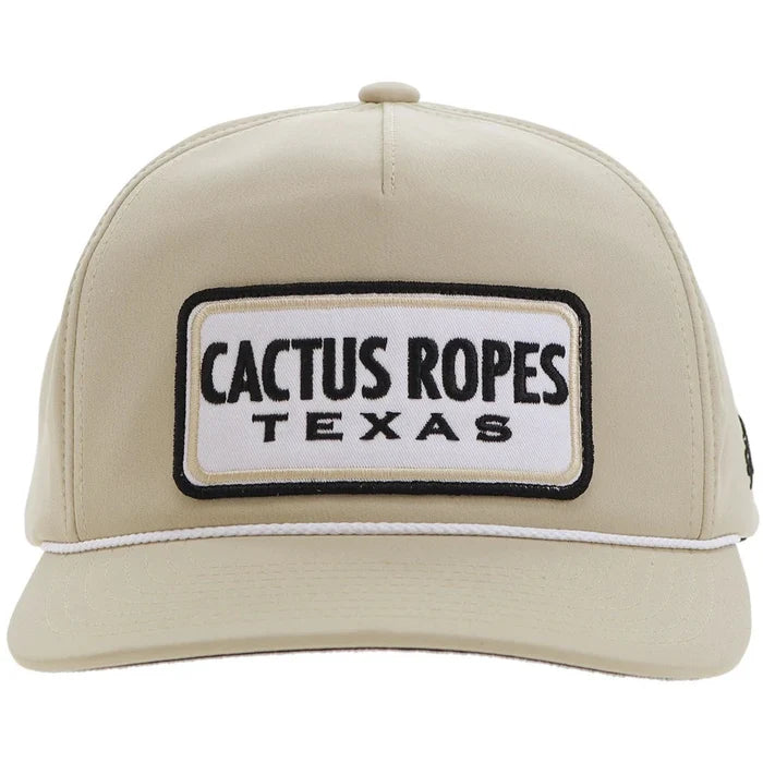 Hooey Cactus Ropes Tan w/ White & Black Patch Trucker Snapback Hat CR104-Painted Cowgirl Western Store