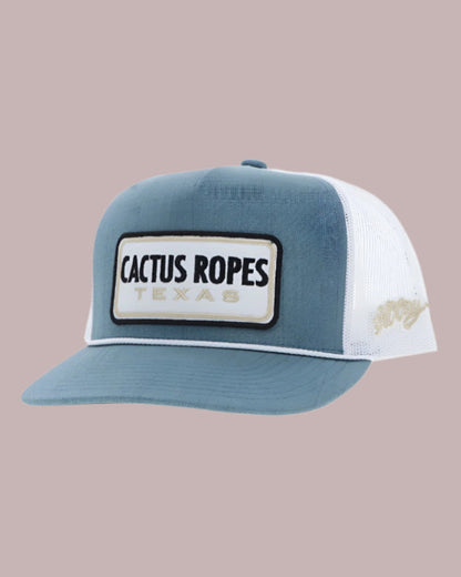 Hooey Cactus Ropes Turquoise w/ White & Black Patch Trucker Snapback Hat CR117