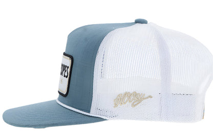 Hooey Cactus Ropes Turquoise w/ White & Black Patch Trucker Snapback Hat CR117