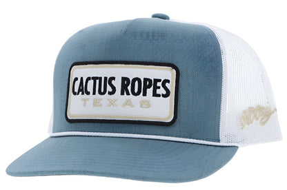 Hooey Cactus Ropes Turquoise w/ White & Black Patch Trucker Snapback Hat CR117