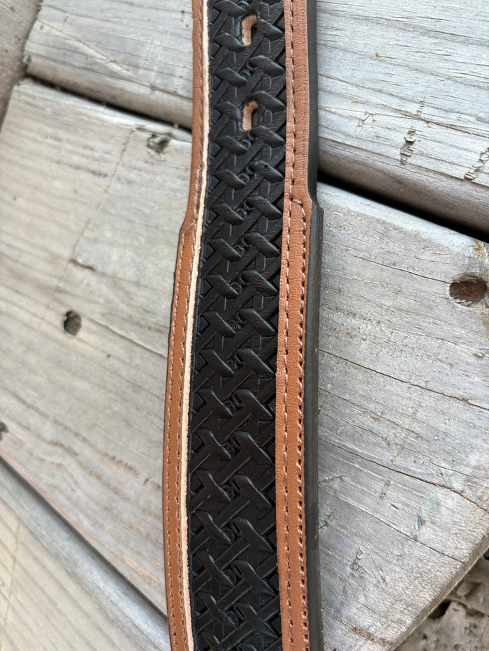 Hooey Hands-Up Basket Weave Classic Tapered Leather Belt HMBLT064-Painted Cowgirl Western Store
