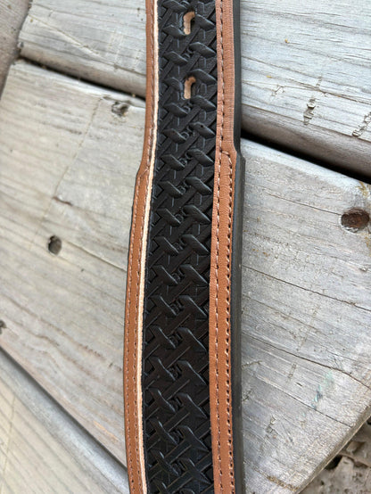 Hooey Hands-Up Basket Weave Classic Tapered Leather Belt HMBLT064-Painted Cowgirl Western Store