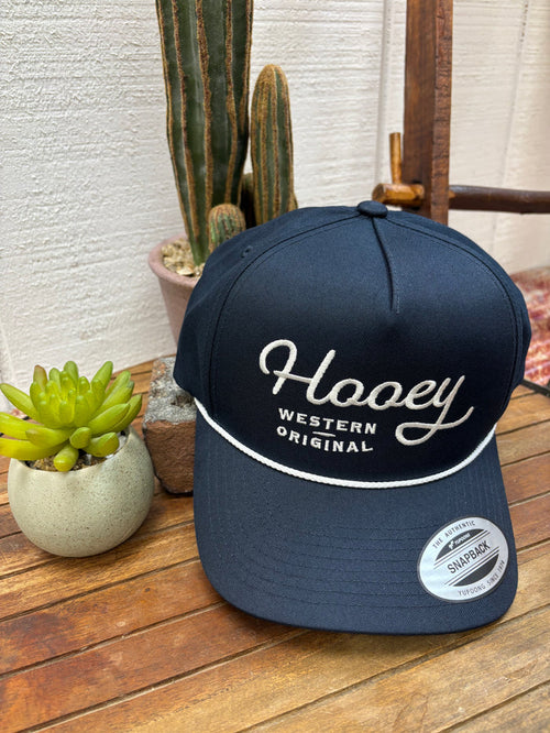 Hooey OG Navy w/ White Stitching Trucker Snapback Hat 2460T-NV