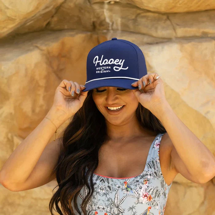 Hooey OG Navy w/ White Stitching Trucker Snapback Hat 2460T-NV