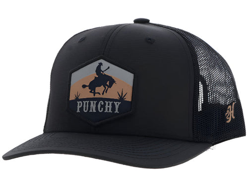 Hooey Ranchero Punchy Black Trucker Snapback Hat 5029T-BK