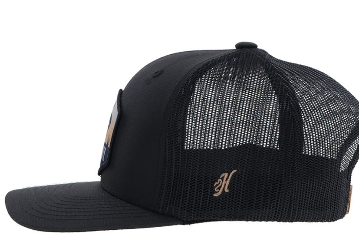 Hooey Ranchero Punchy Black Trucker Snapback Hat 5029T-BK