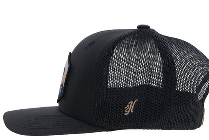 Hooey Ranchero Punchy Black Trucker Snapback Hat 5029T-BK