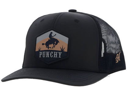 Hooey Ranchero Punchy Black Trucker Snapback Hat 5029T-BK