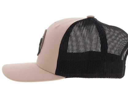 Hooey Strap Roughy Tan & Black Trucker Snapback Hat 4032T-TNBK