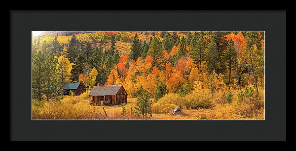 Hope Valley Fall Cabin By Brad Scott - Framed Print