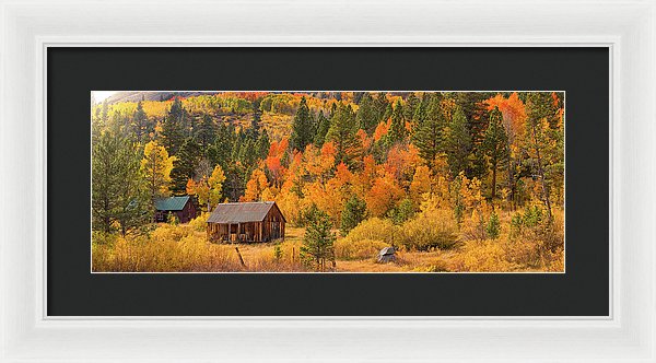 Hope Valley Fall Cabin By Brad Scott - Framed Print