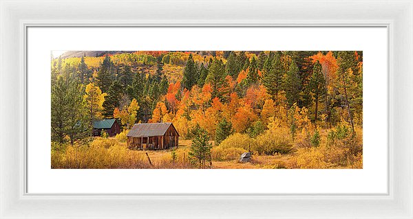 Hope Valley Fall Cabin By Brad Scott - Framed Print
