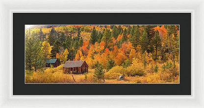 Hope Valley Fall Cabin By Brad Scott - Framed Print