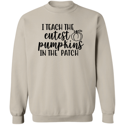 I Teach The Cutest Pumpkins In The Patch crewneck sweatshirt in Sand