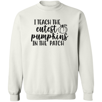 I Teach The Cutest Pumpkins In The Patch crewneck sweatshirt in White