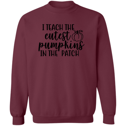 I Teach The Cutest Pumpkins In The Patch crewneck sweatshirt in Maroon