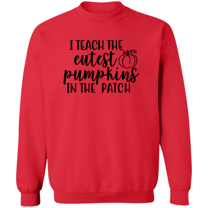 I Teach The Cutest Pumpkins In The Patch crewneck sweatshirt in Red