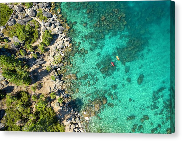 Inspiration Point Lake Tahoe Paddlers - Canvas Print