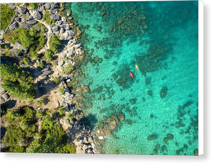 Inspiration Point Lake Tahoe Paddlers - Canvas Print