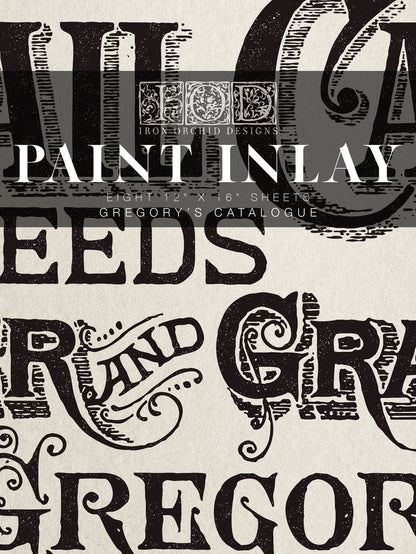IOD Gregory's Catalogue 12x16 Paint Inlay