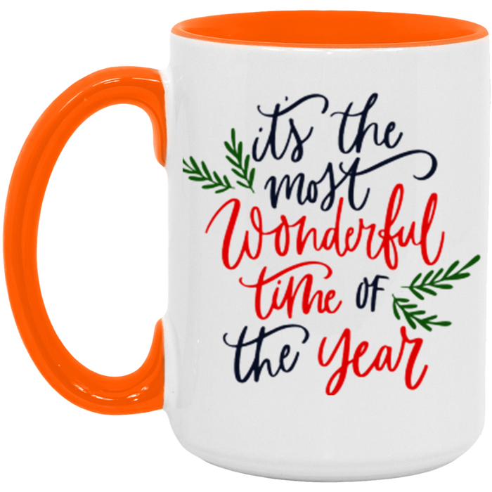It's The Most Wonderful Time of the Year ceramic coffee mug, product photo 2